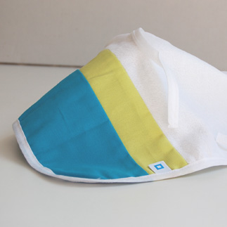 slabbertje (turkoois+lime)