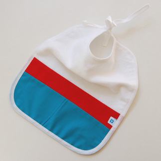 slabbertje (turkoois+rood)