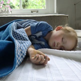 DEKENTJE (blauw plus ruitje)