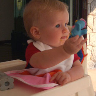 slabbertje (roze+oranje)