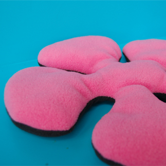 kussen bloem mini (roze)