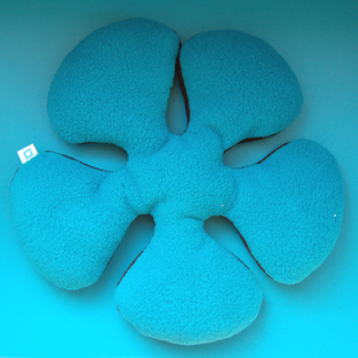 kussen bloem mini (turkoois)