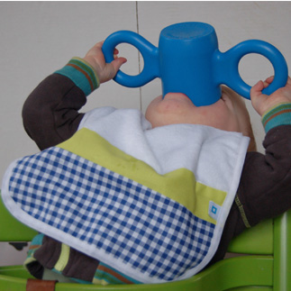 slabbetje (blauw+lime)