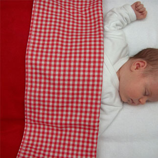 DEKENTJE (rood plus ruitje)